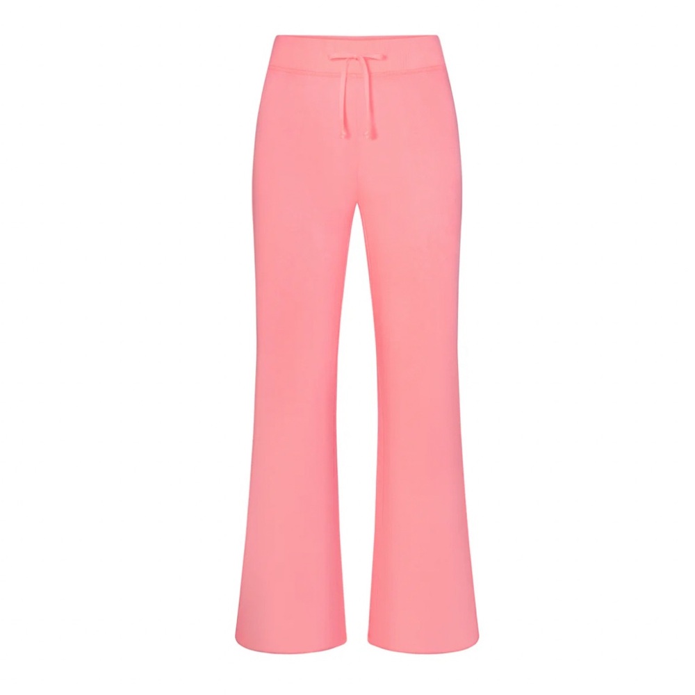 MODAL FRENCH TERRY FLARE PANTS LIMITED EDITION: CORAL SIZE M